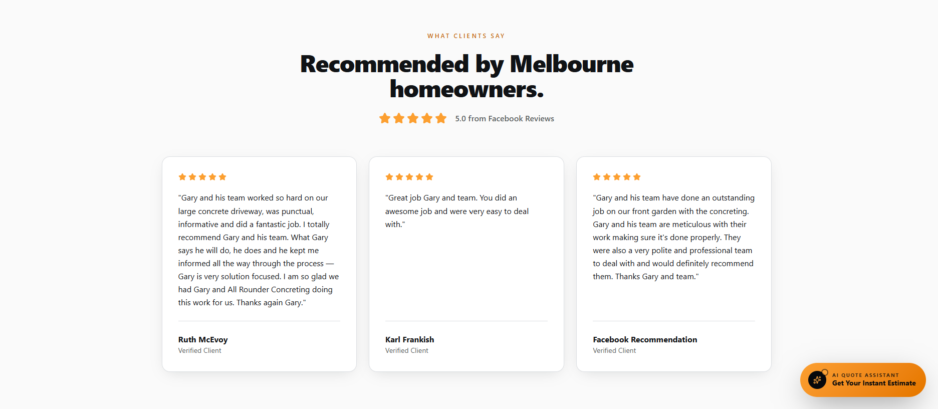 Verified 5-star client reviews